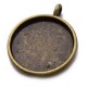 Metal Basic Cabochon Pedant / Setting Ø20mm Antique bronze